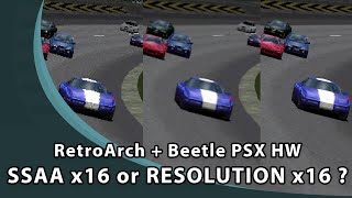 RetroArch Beetle PSX HW : SSAA \u0026 PGXP (Crash Team Racing, Ace Combat 3, Tomb Raider, ...)