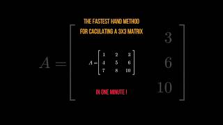 Super Fast Method: Calculate 3x3 Inverse Matrix by Hand #shorts