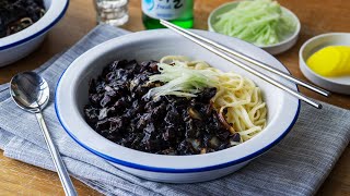 Homemade Korean Blackbean Noodles, Jajangmyeon - 韩式炸酱面