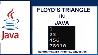 Floyd's Triangle in JAVA
