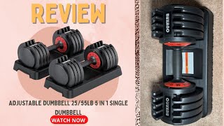 Adjustable Dumbbell 25/55LB 5 In 1 Single Dumbbell Review