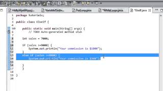 Java Tutorial 6: Else If