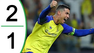 Ronaldo Amazing Free Kick Goal - Al Nassr vs Abha 2-1 Highlights & Goals 2023