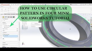 Circular Pattern - Solidworks Tutorial simple example - 2019