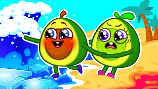 Hot vs Cold 🔥❄️ Let's have Beach Play 🏖️ Learn Opposites ✨ Funny Adventures by Pit & Penny Stories🌈🥑