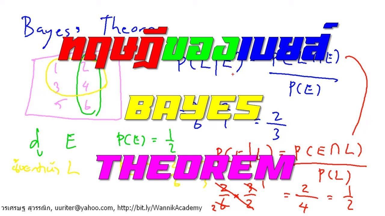 ทฤษฎีของเบยส์ Bayes' Theorem - YouTube