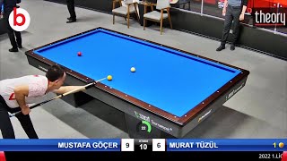 MURAT TÜZÜL VS MUSTAFA GÖÇER 3 BANT BİLARDO ŞAMPİYONASI 1.LİG PLAY-OFF 1.TUR 2022 ANKARA - Billiards