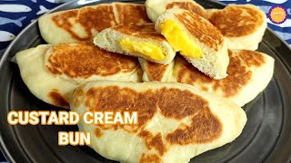 Cream Bun Recipe In Tamil | கிரீம் பன் | Custard Cream Bun in Fry Pan | Eggless \u0026 Without Oven