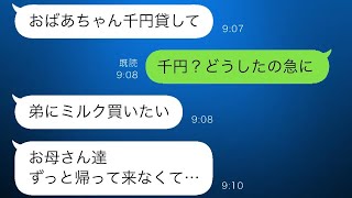 孫娘「おばあちゃんお金貸して…」弟のミルク代にと千円を要求された→私「お母さん達は？」孫娘「実は…」さらに信じられない事実が発覚【スカッと修羅場】