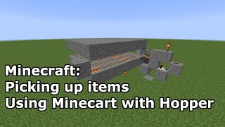 Minecraft Hopper Cart: How to pick up items using Minecart with Hopper