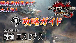 【MHR:SB】エスピナス攻略ガイド！【モンハンライズ】【サンブレイク】【ライトボウガン】