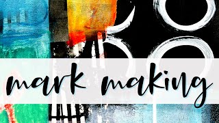 Mixed Media Experiments: Mark Making #arttutorial #collageart #abstractpainting #braveart