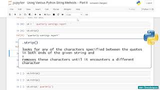 004 Using Various Python String Methods Part II