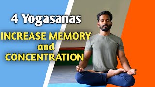 4 Yogasanas increase MEMORY and CONCENTRATION / Must Watch For Students and Youth..