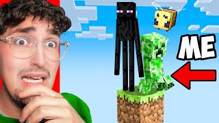 Minecraft, but we're MOBS on ONE BLOCKS