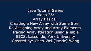 EECS1021 Java Tutorial 26
