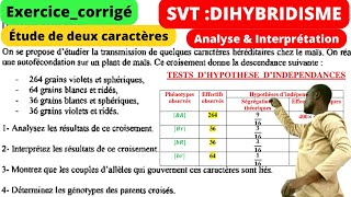 SVT||DIHYBRIDISME#2_Lié ou indépendant#exercice_corrigé.