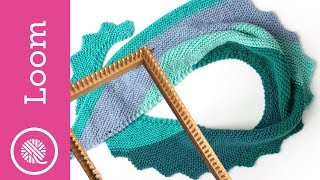 Step it Up Loom Knit Shawl (Right Handed) Crescent Boomerang Shawl