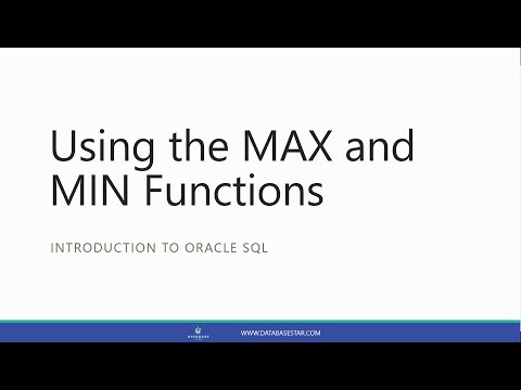 Using the MAX and MIN functions (Introduction to Oracle SQL)