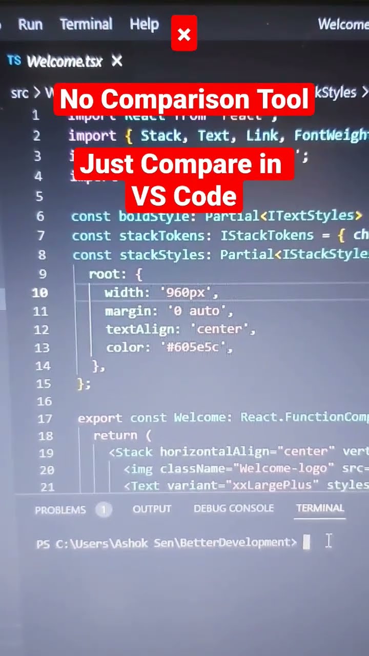 Сравните два файла с помощью VS Code #coding #programming #developer #softwareengineer