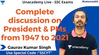 Complete discussion on Presidents and PMs from 1947 to 2021 | Gaurav Kumar Singh