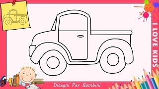 Come disegnare un camion FACILE passo per passo per bambini – Disegno facile 3