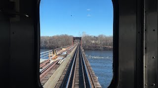 CTrail Hartford Line Full Line (New Haven to Springfield) Front View Time-lapse 4x