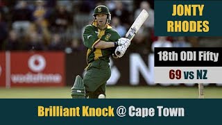 JONTY RHODES | 18th ODI Fifty | 69 @ Cape Town | 6th ODI | NEW ZEALAND tour of SOUTH AFRICA 2000