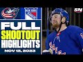 Columbus Blue Jackets at New York Rangers | FULL Shootout Highlights