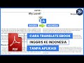 Cara Translate Ebook Inggris Ke Indonesia Tanpa Aplikasi | Translate Ebook