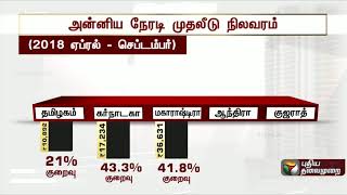 ஏப்ரல்-செப்டம்பர் 2018ஆம் ஆண்டில் அன்னிய நேரடி முதலீடு நிலவரம்!