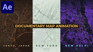 Documentary Map Animation Tutorial in After Effects | After Effects Tutorial - No Plugins