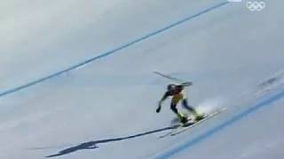 Alpine Skiing - 2006 - Men's Downhill Combined - Brauer crash in Torino