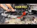 Secret to removing a stuck cv axle