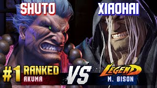 SF6 ▰ SHUTO (#1 Ranked Akuma) vs XIAOHAI (M.Bison) ▰ High Level Gameplay