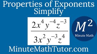 Simplify (2x^4y^-4z^-3)/(3x^2y^-3z^4)