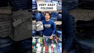 Specialist in jeans 👖 unique display folding tips #sanskritam #shorts #style #display #subscribe