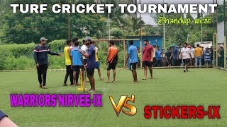 WARRIORS'NIRVEE-IX vs STRICKER-IX | Turf Cricket Tournament | AvanishGamer |