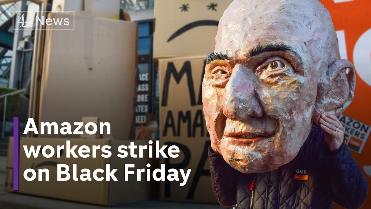 Hundreds Of Amazon Workers Hold Black Friday Strike - YouTube