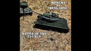 Mitsuwa 1/16 RC T34-85 Tank Unboxing and Comparison