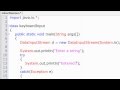 To Read User Keyboard Input: Java