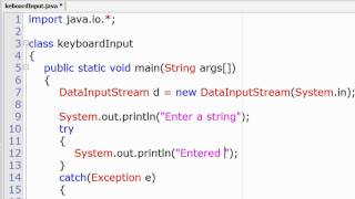To Read User Keyboard Input: Java