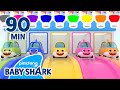 BEST Baby Shark Toy Car and Colors | +Compilation | Songs and Stories for Kids | Baby Shark Official