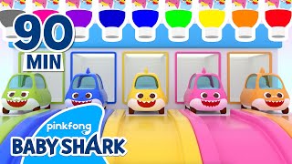 BEST Baby Shark Toy Car and Colors | +Compilation | Songs and Stories for Kids | Baby Shark Official