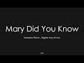 Mary, Did You Know | Piano Karaoke [Higher Key of Am]