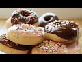 DONAS HORNEADAS y glaseadas suavecitas y esponjosas ( chocolate y azúcar glas)