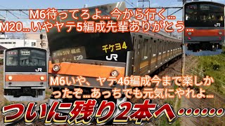 【武蔵野線205系残り2編成、武蔵野線内オール小窓車消滅へ…】武蔵野線205系5000番台M4編成がジャカルタ転属のため離脱しました