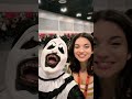 Meeting the Terrifier 2 crew dressed as Art the Clown