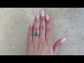 0.96ct colombian no oil emerald ring ramsen ring hand video