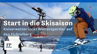 Start in die Skisaison: Kaiserwetter lockt Wintersportler auf den Fichtelberg